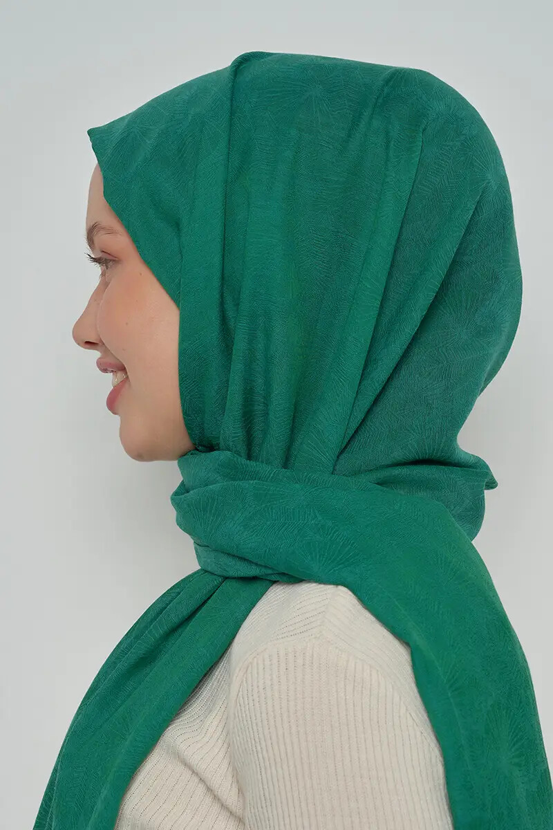 Pamuklu Şal Yaprak Desen - Benetton - 3